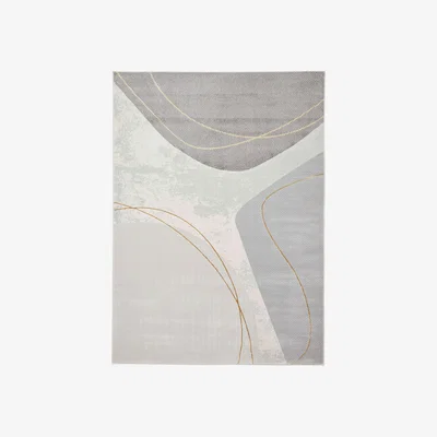 Furniture Village Juno Rug - 160cm-x-220cm - Gold & Grey