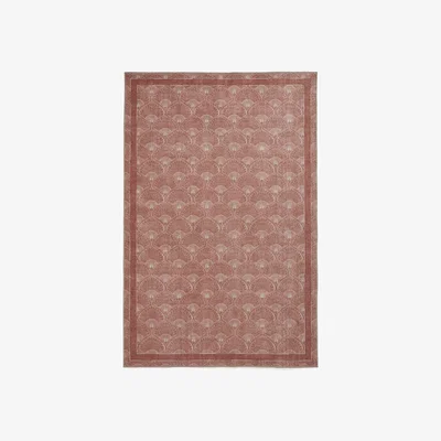 Furniture Village Catherine Lansfield Deco Peacock Washable Rug - 122cm-x-170cm - Terra