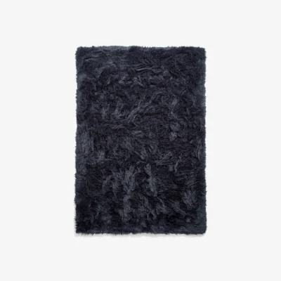 Furniture Village Alpine Plush Rug - 160cm-x-230cm - Navy