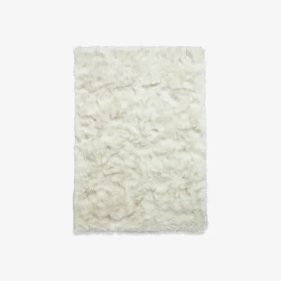 Furniture Village Alpine Plush Rug - 80cm-x-150cm - White