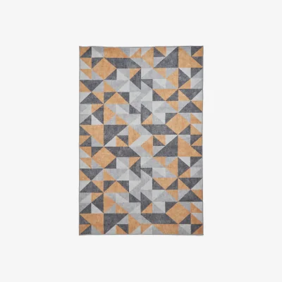 Furniture Village Veya Washable Rug - 61cm-x-120cm - Yellow