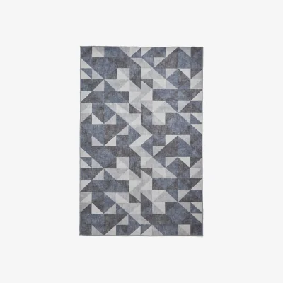 Furniture Village Veya Washable Rug - 122cm-x-170cm - Blue