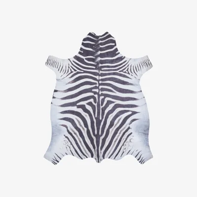 Furniture Village Faux Zebra Print Rug - 130cm-x-155cm