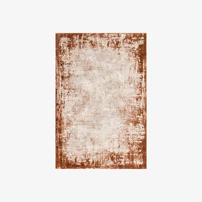 Furniture Village Kuza Border Rug - 160cm-x-230cm - Terra