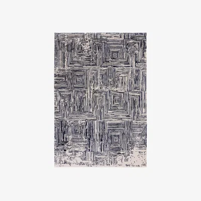Furniture Village Kuza Portrait Rug - 200cm-x-290cm - Navy