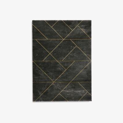 Furniture Village Craft Rug - 160cm-x-220cm - Gold & Grey