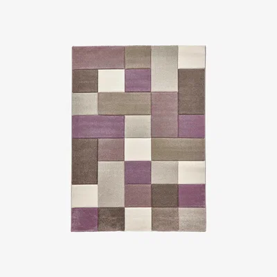 Furniture Village Cubo Rug - 160cm-x-220cm - Purple