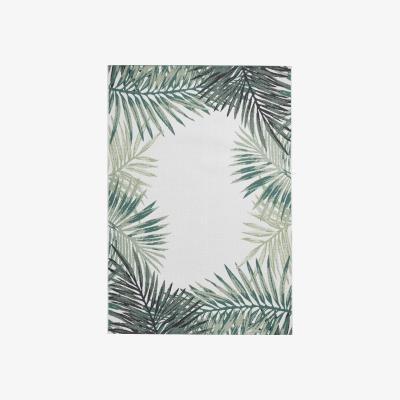 Furniture Village Miami Border Leaf Rug - 160cm-x-230cm
