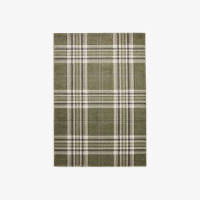 Furniture Village Catherine Lansfield - Kelso Check Rug - 120cm-x-170cm - Sage