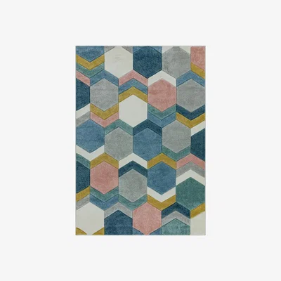 Furniture Village Sketch Hexagon Rug - 200cm-x-290cm