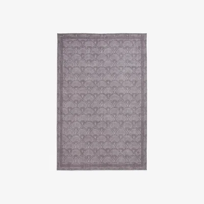 Furniture Village Catherine Lansfield Deco Peacock Washable Rug - 152cm-x-230cm - Lilac