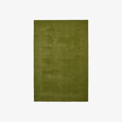 Furniture Village Langford Wool Border Rug - 120cm-x-170cm - Green