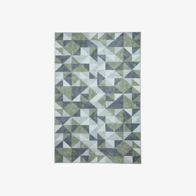 Furniture Village Veya Washable Rug - 76cm-x-150cm - Green