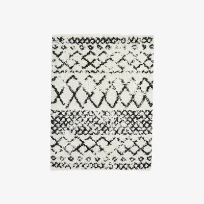 Furniture123 Scandi Berber Rug in Black and White - 120 x 170cm