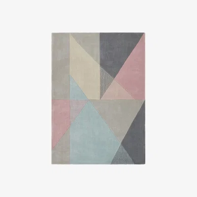 Furniture123 Ripley Trio Geometric Rug in Pink Blue & Grey 120x170cm