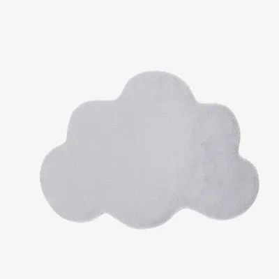 Furniture123 Ripley Silver Faux Fur Cloud Rug 80x100cm