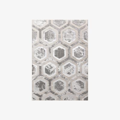 Furniture123 Silver Rug Rug with Hexagon Pattern - 120x170cm - Aurora