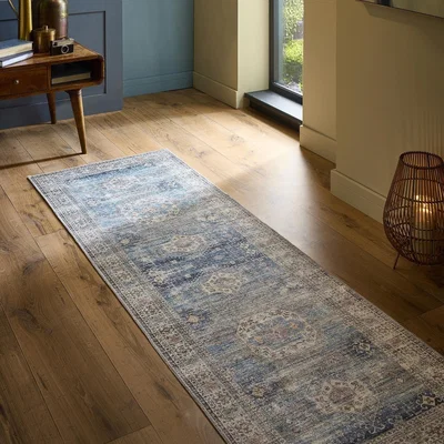 Furniture123 Washable Persian Blue Runner Rug - 200 x 67 cm - Venice - Origins