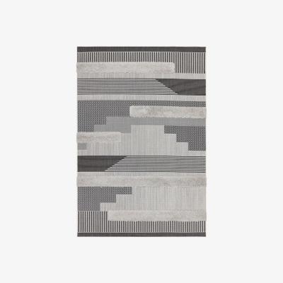 Furniture123 Monty Indoor/Outdoor Black & Grey Geometric Rug - 200x290cm