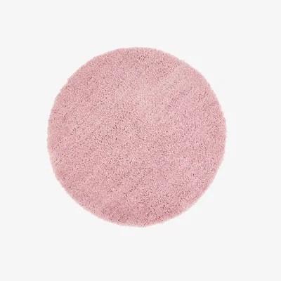 Furniture123 Round Blush Pink Shaggy Rug - Chicago