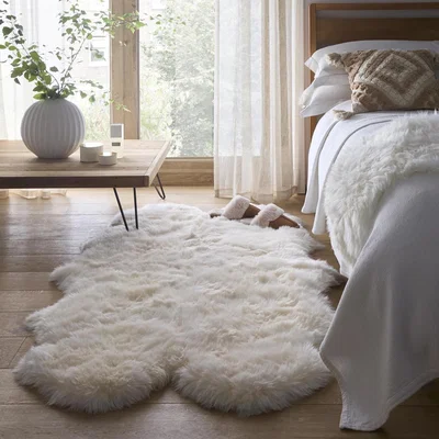 Furniture123 Natural Quad Genuine Sheepskin Rug - 160 x 105 cm - Origins