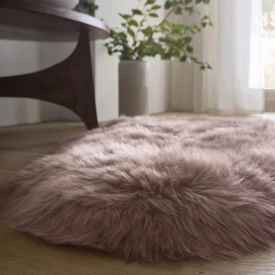 Furniture123 Pink Quad Genuine Sheepskin Rug - 160 x 105 cm - Origins