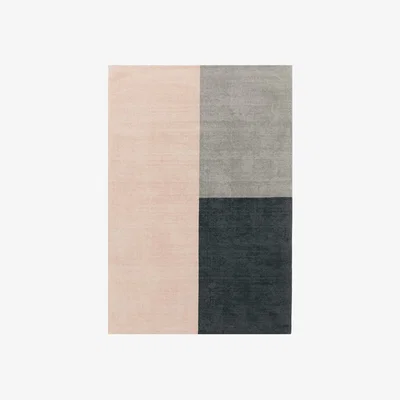 Furniture123 Blox Pink and Grey Wool Rug 160x230cm