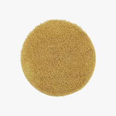 Furniture123 Ripley Shaggy Stain Resistant Round Ochre Yellow Rug - 100x100cm