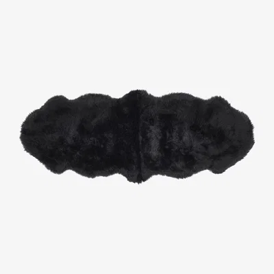 Furniture123 Ripley Genuine Sheepskin Black Rug - Double 175x70cm