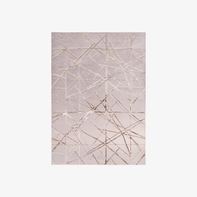 Furniture123 Beige Rug with Gold Scoring - 120x170cm - Aurora