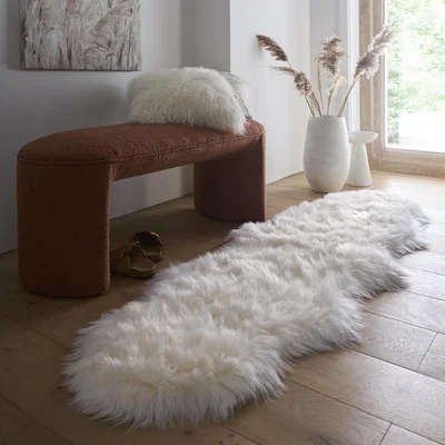 Furniture123 Natural Double Genuine Sheepskin Rug - 175 x 70 cm - Origins