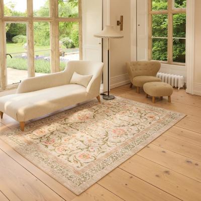 Furniture123 Washable Green and Orange Vintage Floral Rug - 230 x 160 cm - Country Paisley - Origins