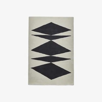 Furniture123 Inaluxe Crystal Black & White Patterned Rug - 120x170cm