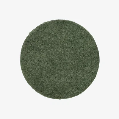Furniture123 Ripley Shaggy Stain Resistant Round Green Rug - 100x100cm