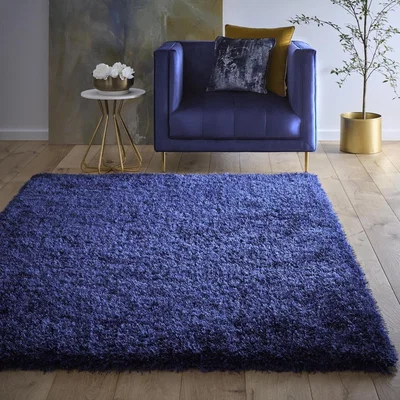 Furniture123 Shaggy Indigo Rug - 160 x 110 cm - Chicago - Origins