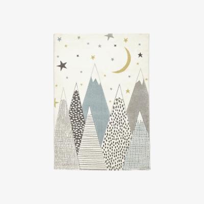 Furniture123 Brooklyn Blue & Grey Mountains Kids Rug - 150x80cm