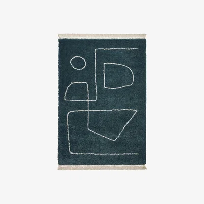 Furniture123 Boho Dark Green Rug - 120 x 170