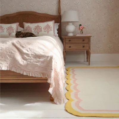 French Bedroom Ballerina Sunshine Wiggles & Waves Rug