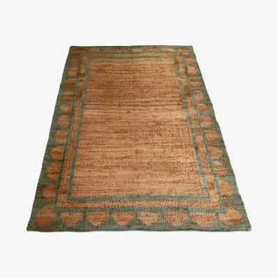 French Bedroom Ananya Green Scallop Rug