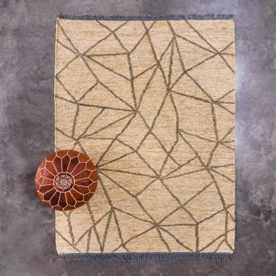 Graham & Green Surat Natural and Grey Rug