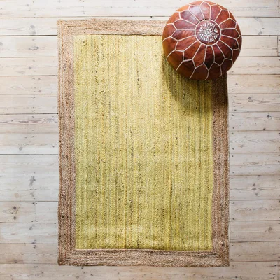 Graham & Green Khari Light Yellow Medium Jute Rug