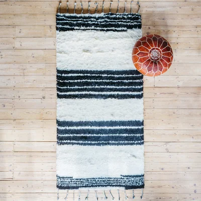 Graham & Green Tora Striped Hand-Tufted Rug 110 x 230cm
