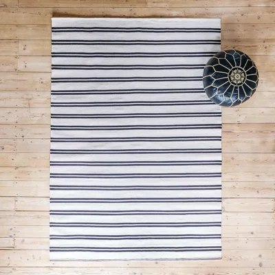 Graham & Green Bertie Small Black and White Rug