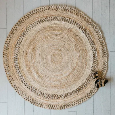 Graham & Green Large Round Natural Jute Rug