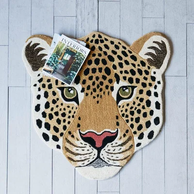 Graham & Green Leon Leopard Head Rug