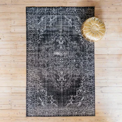 Graham & Green Ebony Hand-Knotted Rug 150 x 250cm