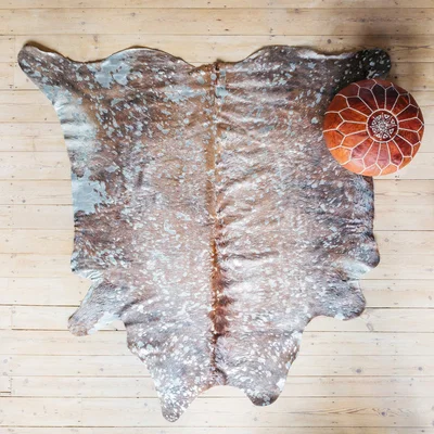 Graham & Green Silver Dappled Cowhide Rug