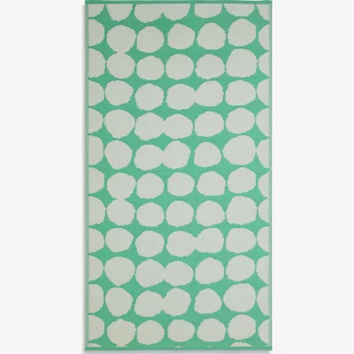 Habitat Habitat Plastic Woven Green & White Outdoor Rug