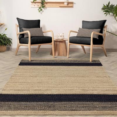 Habitat Asiatic Cedar Charcoal Jute Flatweave Rug - 170x120cm