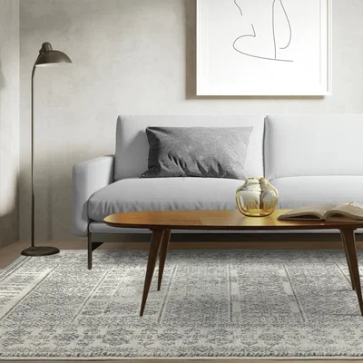 Habitat Asiatic Nova Tribal Grey Cut Pile Rug - 230x160cm